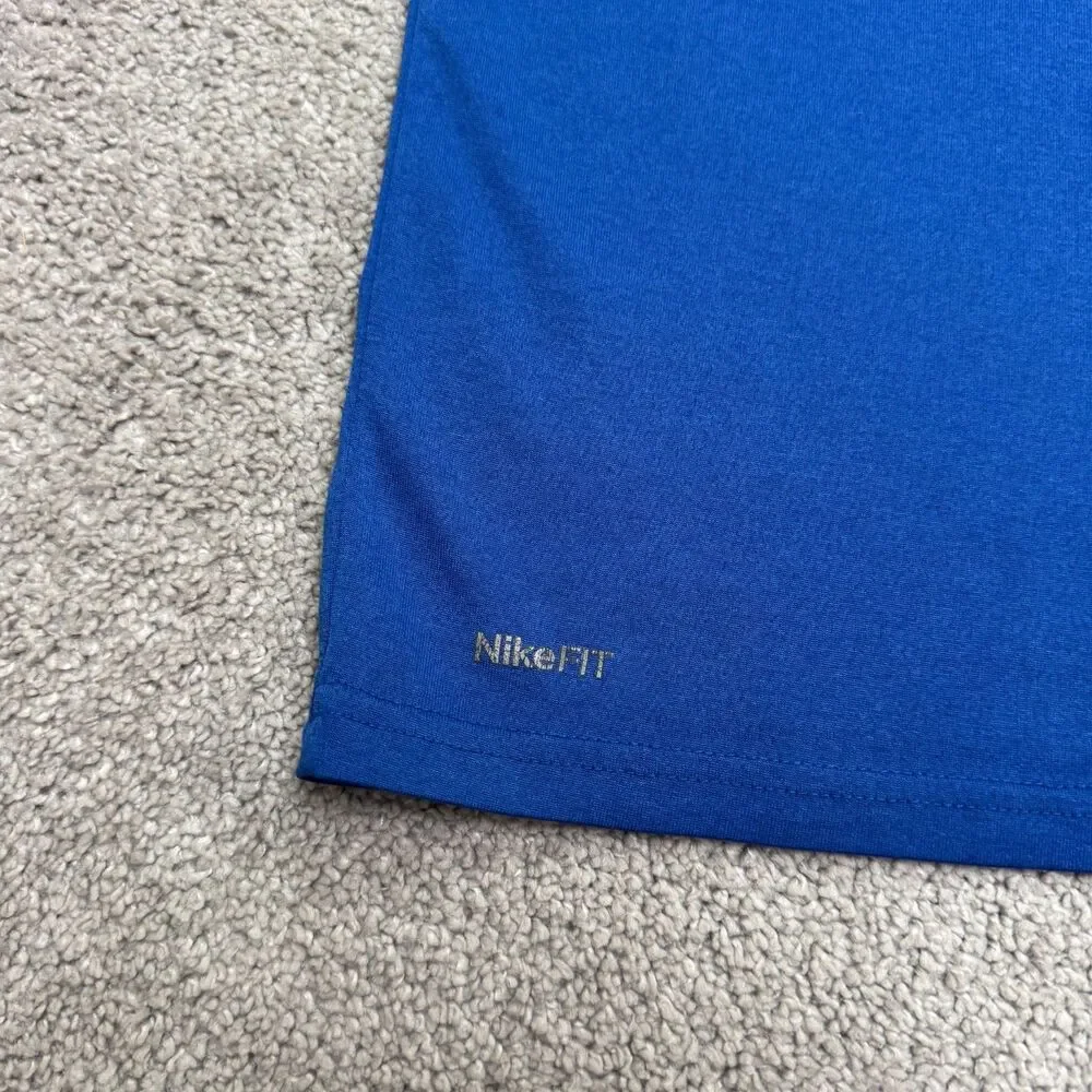 Nike Dri-FIT Sleeveless Training Tank Top Men XL Blue Active Shirt Swoosh GUC